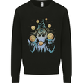 A Wizard Juggling Planets Space Fantasy Mens Sweatshirt Jumper Black