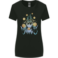 A Wizard Juggling Planets Space Fantasy Womens Wider Cut T-Shirt Black