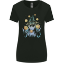 A Wizard Juggling Planets Space Fantasy Womens Wider Cut T-Shirt Black