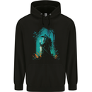 A Wizard in a Fantasy Forest Warlock Childrens Kids Hoodie Black