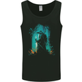A Wizard in a Fantasy Forest Warlock Mens Vest Tank Top Black