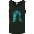 A Wizard in a Fantasy Forest Warlock Mens Vest Tank Top Black