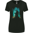 A Wizard in a Fantasy Forest Warlock Womens Wider Cut T-Shirt Black