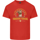 A Yorkshire Terrier Dog Kids T-Shirt Childrens Red