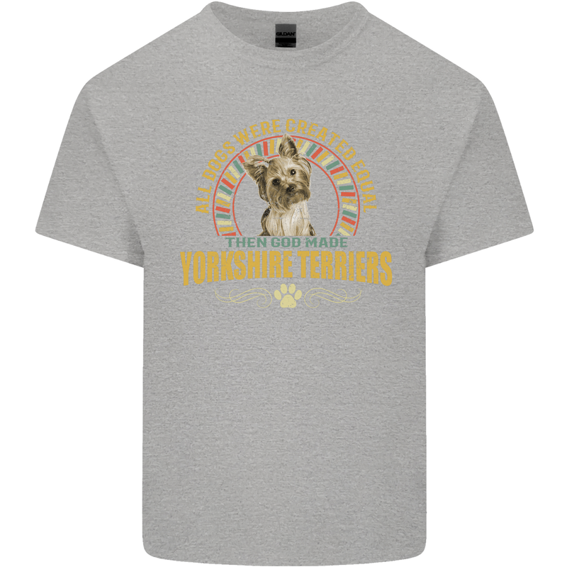 A Yorkshire Terrier Dog Kids T-Shirt Childrens Sports Grey