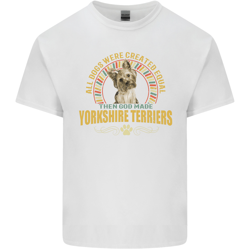 A Yorkshire Terrier Dog Kids T-Shirt Childrens White