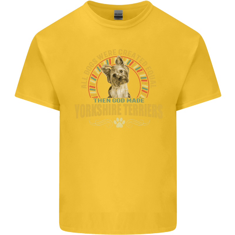 A Yorkshire Terrier Dog Kids T-Shirt Childrens Yellow