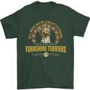A Yorkshire Terrier Dog Mens T-Shirt 100% Cotton Forest Green