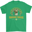 A Yorkshire Terrier Dog Mens T-Shirt 100% Cotton Irish Green