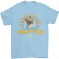A Yorkshire Terrier Dog Mens T-Shirt 100% Cotton Light Blue