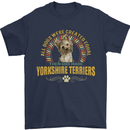 A Yorkshire Terrier Dog Mens T-Shirt 100% Cotton Navy Blue