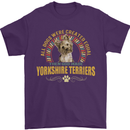 A Yorkshire Terrier Dog Mens T-Shirt 100% Cotton Purple