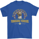 A Yorkshire Terrier Dog Mens T-Shirt 100% Cotton Royal Blue