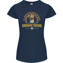 A Yorkshire Terrier Dog Womens Petite Cut T-Shirt Navy Blue