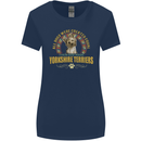 A Yorkshire Terrier Dog Womens Wider Cut T-Shirt Navy Blue