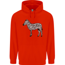A Zebra Childrens Kids Hoodie Bright Red