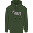 A Zebra Childrens Kids Hoodie Forest Green