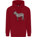 A Zebra Childrens Kids Hoodie Red