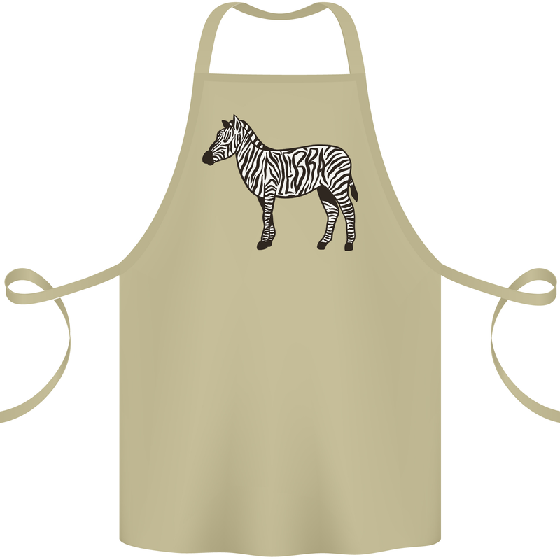 A Zebra Cotton Apron 100% Organic Khaki