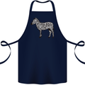 A Zebra Cotton Apron 100% Organic Navy Blue