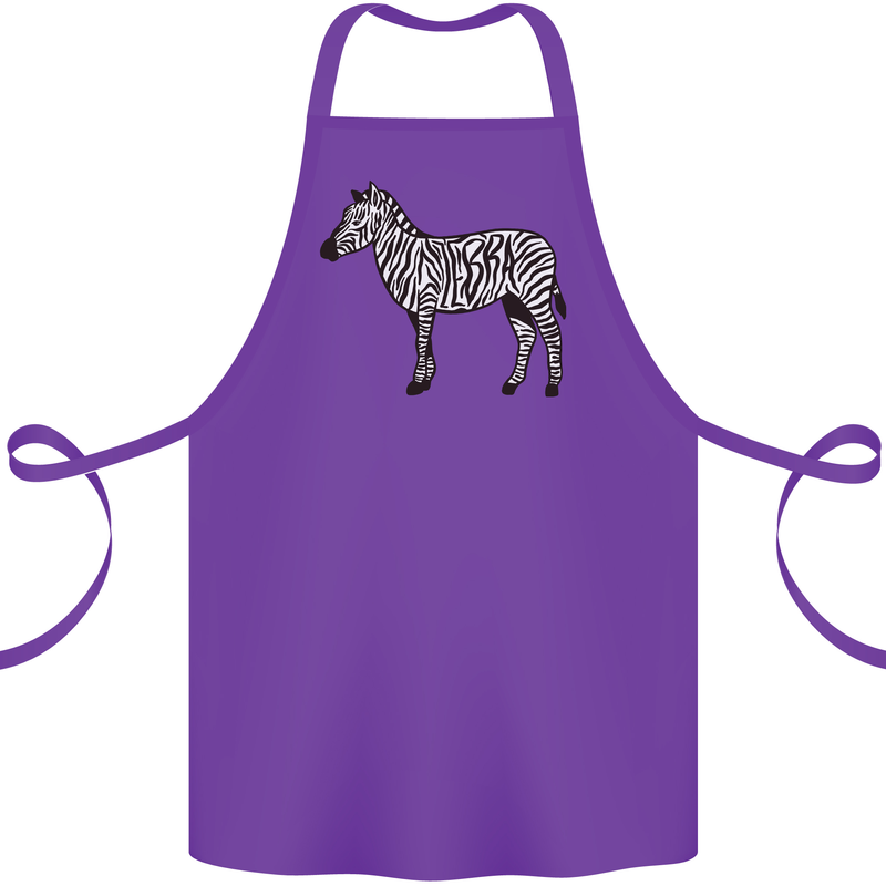 A Zebra Cotton Apron 100% Organic Purple