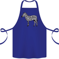 A Zebra Cotton Apron 100% Organic Royal Blue