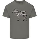 A Zebra Kids T-Shirt Childrens Charcoal