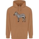 A Zebra Mens 80% Cotton Hoodie Caramel Latte