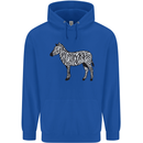 A Zebra Mens 80% Cotton Hoodie Royal Blue
