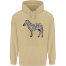 A Zebra Mens 80% Cotton Hoodie Sand