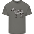 A Zebra Mens Cotton T-Shirt Tee Top Charcoal