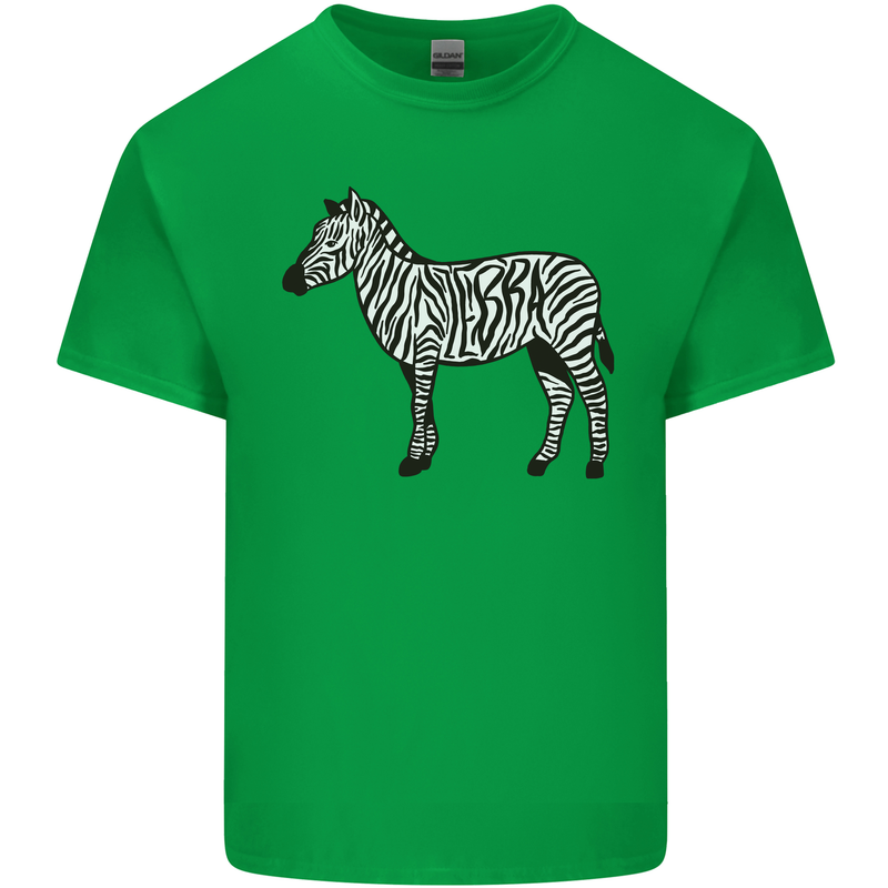 A Zebra Mens Cotton T-Shirt Tee Top Irish Green
