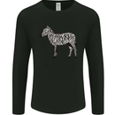 A Zebra Mens Long Sleeve T-Shirt Black