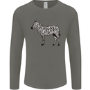 A Zebra Mens Long Sleeve T-Shirt Charcoal