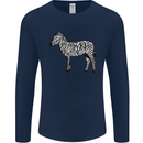 A Zebra Mens Long Sleeve T-Shirt Navy Blue