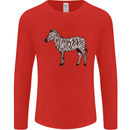 A Zebra Mens Long Sleeve T-Shirt Red