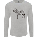 A Zebra Mens Long Sleeve T-Shirt Sports Grey