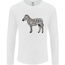 A Zebra Mens Long Sleeve T-Shirt White