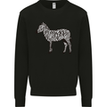 A Zebra Mens Sweatshirt Jumper Black