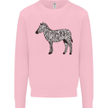 A Zebra Mens Sweatshirt Jumper Light Pink