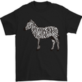 A Zebra Mens T-Shirt Cotton Gildan Black