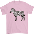 A Zebra Mens T-Shirt Cotton Gildan Light Pink