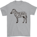 A Zebra Mens T-Shirt Cotton Gildan Sports Grey