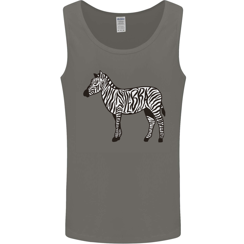 A Zebra Mens Vest Tank Top Charcoal