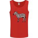 A Zebra Mens Vest Tank Top Red