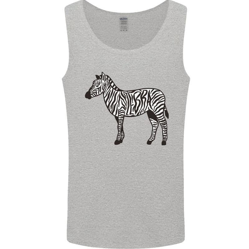 A Zebra Mens Vest Tank Top Sports Grey