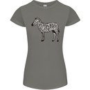A Zebra Womens Petite Cut T-Shirt Charcoal