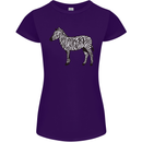 A Zebra Womens Petite Cut T-Shirt Purple