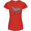 A Zebra Womens Petite Cut T-Shirt Red