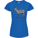 A Zebra Womens Petite Cut T-Shirt Royal Blue